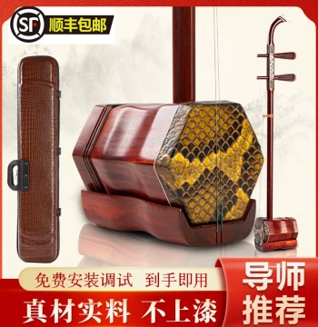 Suzhou Purple Sandalwood Redwood Erhu Instrument, Factory Direct Sales, Beginner Entry-Level Professional Performance High-End Erhu