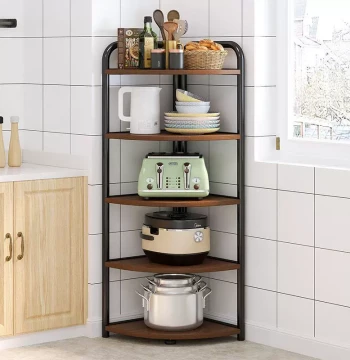Gift Box Yijiada Kitchen Rack, Countertop Home Seasoning and Utensil Organizer, Multi-Layer Multi-Function Floor-Standing Storage