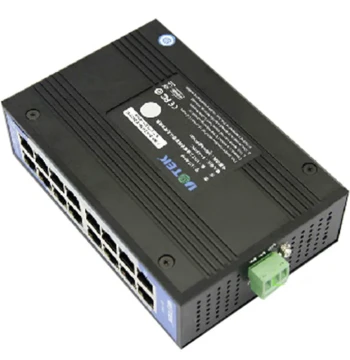 UTEK UT-6516 Unmanaged Industrial Ethernet Switch 16-Port 100Mbps Network Splitter