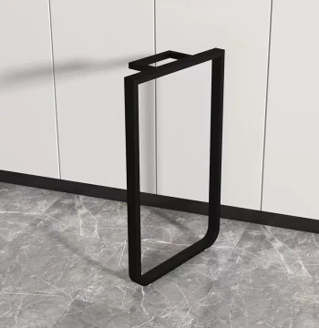 Premium Custom Metal Extendable Rectangular Dining Table Legs with Curved Design, Stable Load-Bearing Bar Stool Base