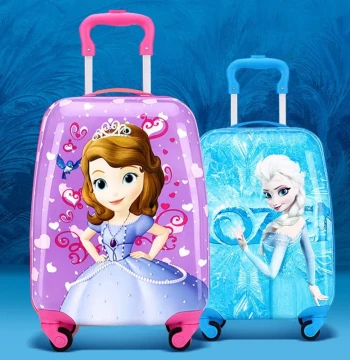 Kids Suitcase for Girls, Ride-On Travel Luggage, Elsa Princess Toy Trunk for Boys and Babies