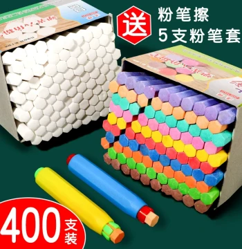 Dust-Free Hexagonal Colored Chalk for Blackboards, Safe White Chalk for Children's Home Drawing Boards and Teacher Classroom Use