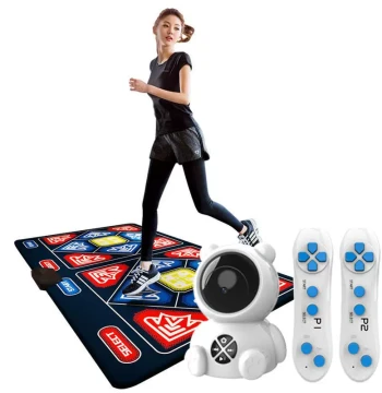 Wu Boshi Dance Mat for TV, Home Wireless Dual-Player Motion Sensing Game Carpet, Exercise Model with Running Feature for Kids