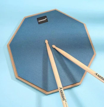 12-Inch Practice Pad Set with Metronome for Drum Kit Beginners, Silent Training Strike Plate