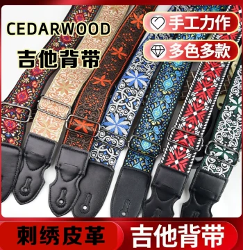 Guitar Strap Zhao Lei Same Style Unique Folk Wide Embroidered Electric Guitar Bass Acoustic Guitar Universal Shoulder Strap