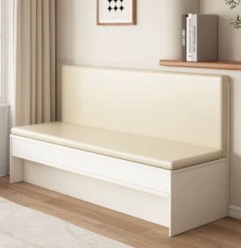 Solid Wood Booth Dining Table and Chairs Home Small Apartment Restaurant Simple Balcony Sofa Chair Storage Cabinet Soft-Padded Corner Customization