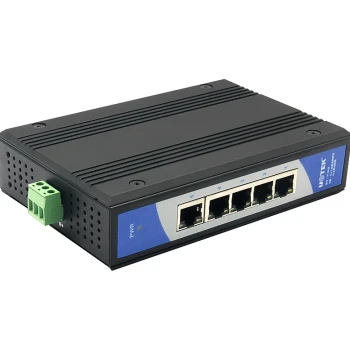 UT-6405 UTEK 5-Port 100Mbps Industrial Switch Unmanaged DIN-Rail Lightning Protection Anti-Static Surge 100M Ethernet Hub Multi-Port Network Splitter