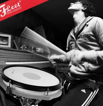 12-Inch Silent Practice Drum Pad - Elastic Jazz Drum Training Board with Realistic Drumhead
