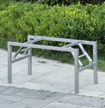 Rectangular Folding Table Frame - Simple Collapsible Long Table Legs and Small Desk Stand