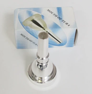 Hailang Instruments Silver-Plated Pure Brass Euphonium Mouthpiece, Tuba Mouthpiece, Baritone Mouthpiece - Popular Brass Instrument Accessory