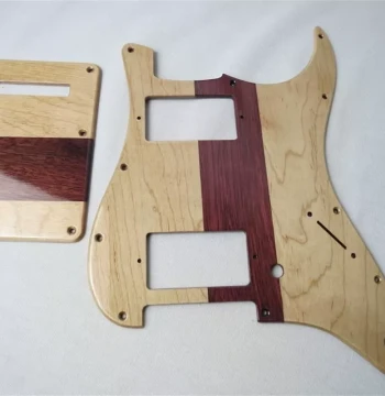 Solid Wood Guitar Pickguard and Back Plate, Standard Size, Natural Maple