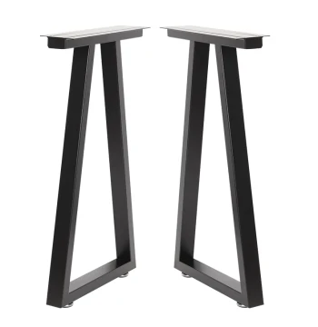 Custom Metal Iron Art Table Legs Support Frame - Large Panel Desk Legs for Bar, Office, and Study Tables