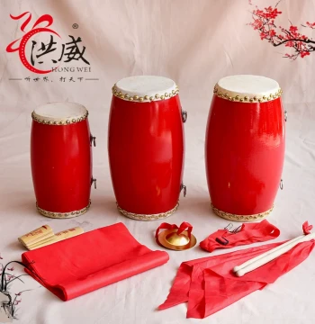 Free Shipping 12/14/15cm Wooden Top-Grain Leather Waist Drum - For Children, Adults, Seniors, Kindergarten, and Yangge Performances