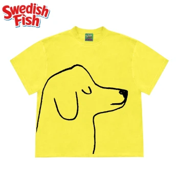 Interesting Soul! Cute Puppy Fun Design, Bright Unisex 240g Heavyweight Short-Sleeve T-Shirt