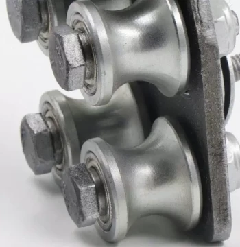 Dump Truck Automatic Tarp System Accessories - Pulleys, Round Steel Track Wheels, and Bearings