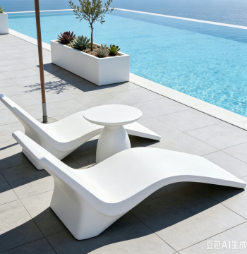 Fiberglass Lounge Chair: Waterproof Outdoor Creative Lazy Beach Chair for Villas, Hotels, and Pools