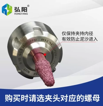 Anti-Sludge Nut Precision CNC Stone Carving Collet Shaft Fixture