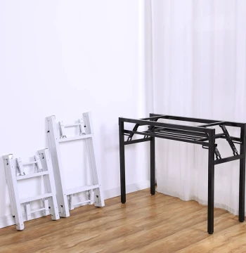 Simple Foldable Table Leg Frame - Iron Art Spring Bracket for Desks and Office Tables