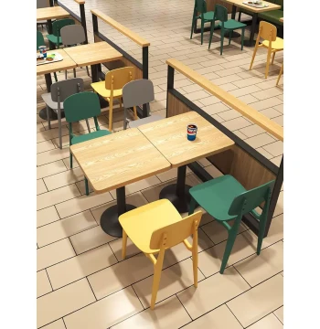 Burger Shop Table and Chair Set Snack Fast Food Milk Tea Shop Table Dicos Commercial Tables Pizza Fried Chicken Shop Chairs