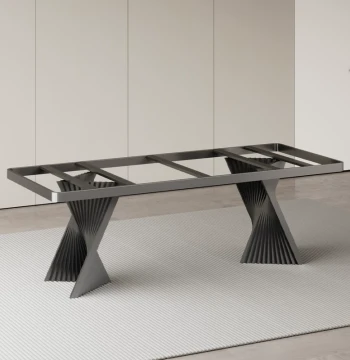 Italian-Style Stainless Steel Table Legs - Support Brackets for Marble, Sintered Stone Dining, Desk, and Tea Tables