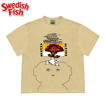 Interesting Soul! Original Design 240g Heavyweight Small Neckline Loose Fit OOTD Short Sleeve T-Shirt