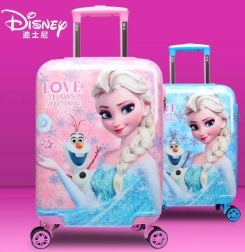 Kids' Luggage for Girls, Trolley Case for Children, Sit-and-Ride Travel Suitcase Toy, Elsa Princess Theme for Boys and Babies