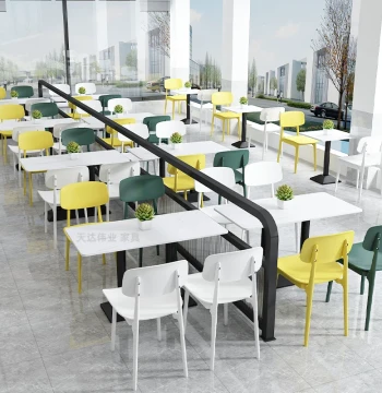 Commercial Sintered Stone Tables and Chairs for Fast Food Restaurants, Snack Shops, Noodle Houses, Burger Joints, Bubble Tea Shops, Buffets, and School Cafeterias