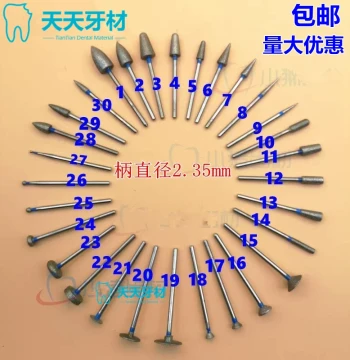 Dental Lab Diamond Burrs for Low-Speed Handpieces (South Korean Grinder Compatible, 10-Pack with Free Shipping)