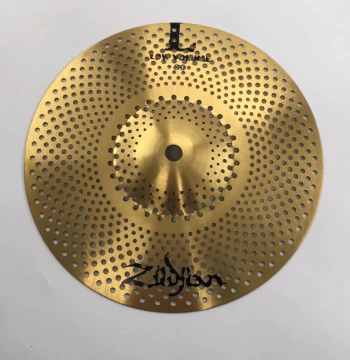 Silent Cymbal - Gold Brushed Finish, 10-inch Splash Cymbal for Drum Kit Performance, Effect Cymbal with Muting Feature