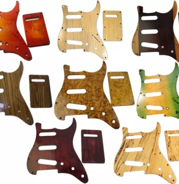 Changxiang Solid Wood Pickguard for SSS Electric Guitar, SSS Electric Guitar Front Cover + Rear Cover
