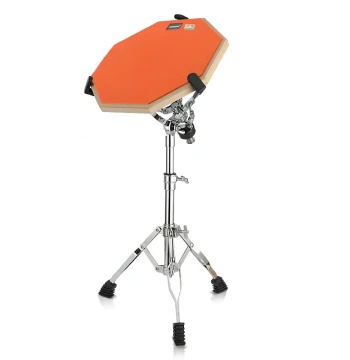 12-inch Drum Practice Pad Set with Metronome, Drumsticks, Stand for Beginners, Soundproof Silent Pad