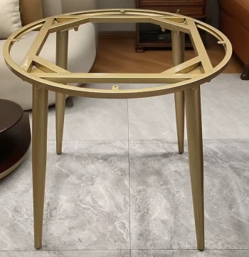 Round Table Base, Simple Iron Art Stand for Rock Slab Coffee and Dining Tables