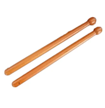 26cm Jujube Wood Waist Drum Mallets Extra Long and Large Solid Wood Drumsticks with Red Silk Ribbon for Traditional Waist Drum Performance