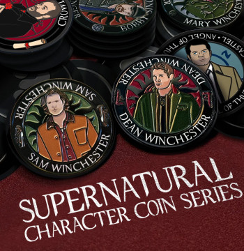 Commemorative Coin Supernatural Characters Double-Sided Sam Dean Castiel