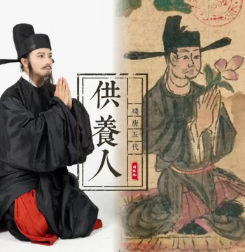 Military Cap with Detachable Wings for Hanfu