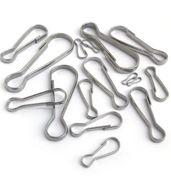 Stainless Steel Pig Nose Buckle Metal Hook, Outdoor Sunscreen and Hail Protection Shade Net Clip with Extension Rope Chain Connector
