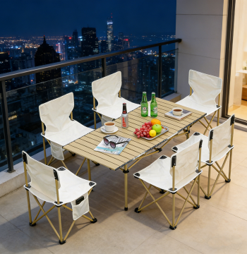 Outdoor Folding Table Portable Camping Table and Chair Set Egg Roll Table Ultra-Light Vendor Picnic Gear Kit