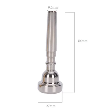 Wenyan Trumpet Mouthpiece, Youth Brass Horn Mouthpiece, Universal 7C Mouthpiece, Silver-Plated Effort-Saving Trumpet Accessory