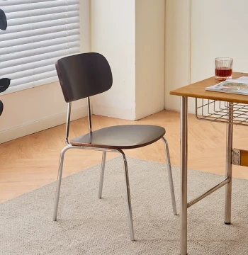 Vintage Style Dining Chair - Solid Wood Multi-Layer Backrest for Commercial Restaurants, Cafes, and Dessert Shops