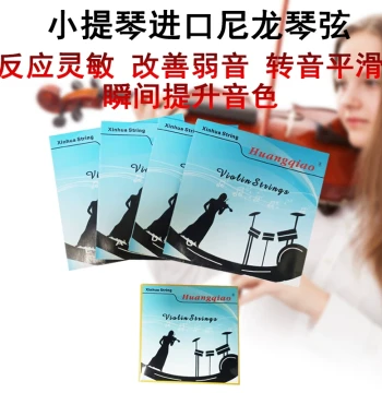 Violin Strings: Nylon and Silver Wound, Imported Professional Grade, Soft Strings, Full Set (1/10, E, G, D, A) or Single String Accessories