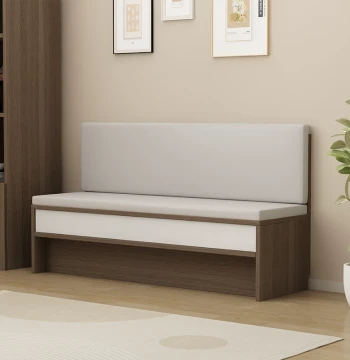 Solid Wood Booth Seating with Dining Table - Custom Corner Sofa with Storage for Small Apartments and Balconies