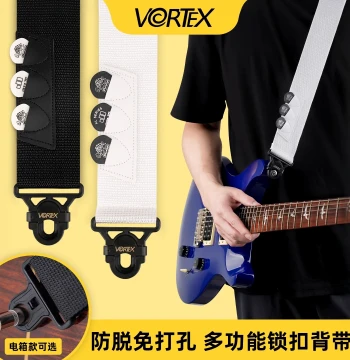 VORTEX Electric Guitar Strap Anti-Drop Lock Buckle No Drilling Folk Acoustic Guitar Electro-Acoustic Tailpin Bass Guitar Strap