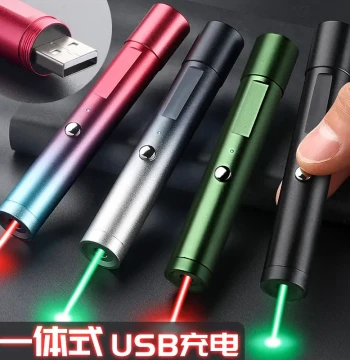 Laser Pointer Tip for Sales Sand Tables, Rechargeable Green Laser Pen, Teaching Pointer, Cat Toy, Driving Instructor Tool