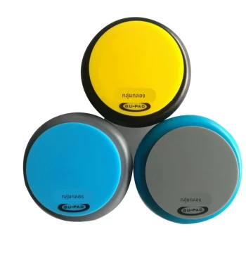 3-Inch Silicone Practice Drum Pad Set with Center Target B