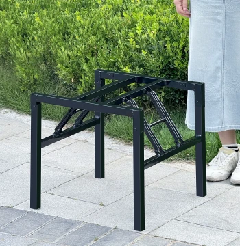 Square Folding Table Leg Bracket, Iron Table Legs for Dining Tables