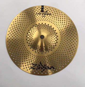 Silent Cymbal - Gold Matte Finish 10-Inch Splash Cymbal for Drum Kits with Sound-Dampening Effects