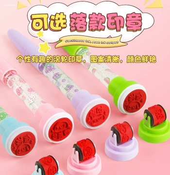 Multifunctional Bubble Pen Toy Girls' Children's Gift Viral Roller Stamp 4-in-1 Ballpoint Pen