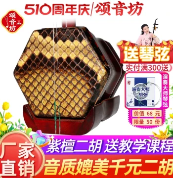 Songyin Workshop Rosewood Erhu, Flagship Store Authentic Professional Performance Instrument, Direct from Manufacturer, High-Grade Erhu
