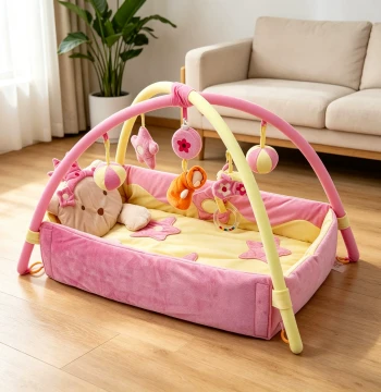 Baby Play Mat with Foldable Bed and Music Gym - Educational Toy for Newborns (0-1 Year)
