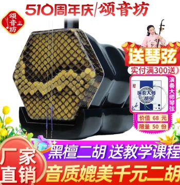 Songyinfang Suzhou Erhu Direct from Manufacturer - Ebony Erhu for Beginners and Professionals, Official Flagship Store